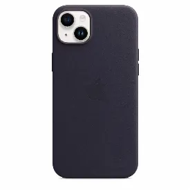 Чехол iPhone 14 Leather Case, Ink, фиолетовый